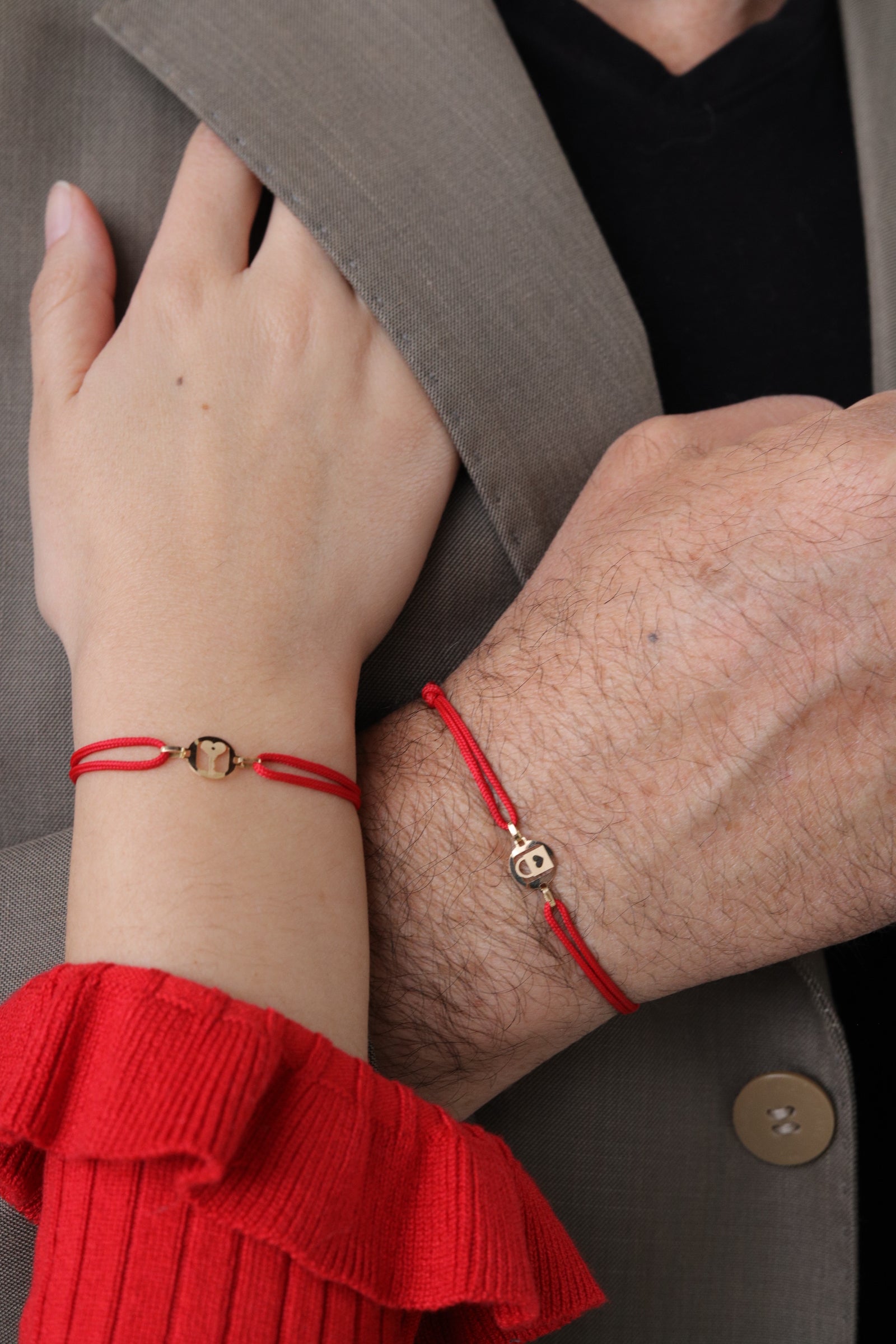 Combo llave & candado 18kt Bracelet