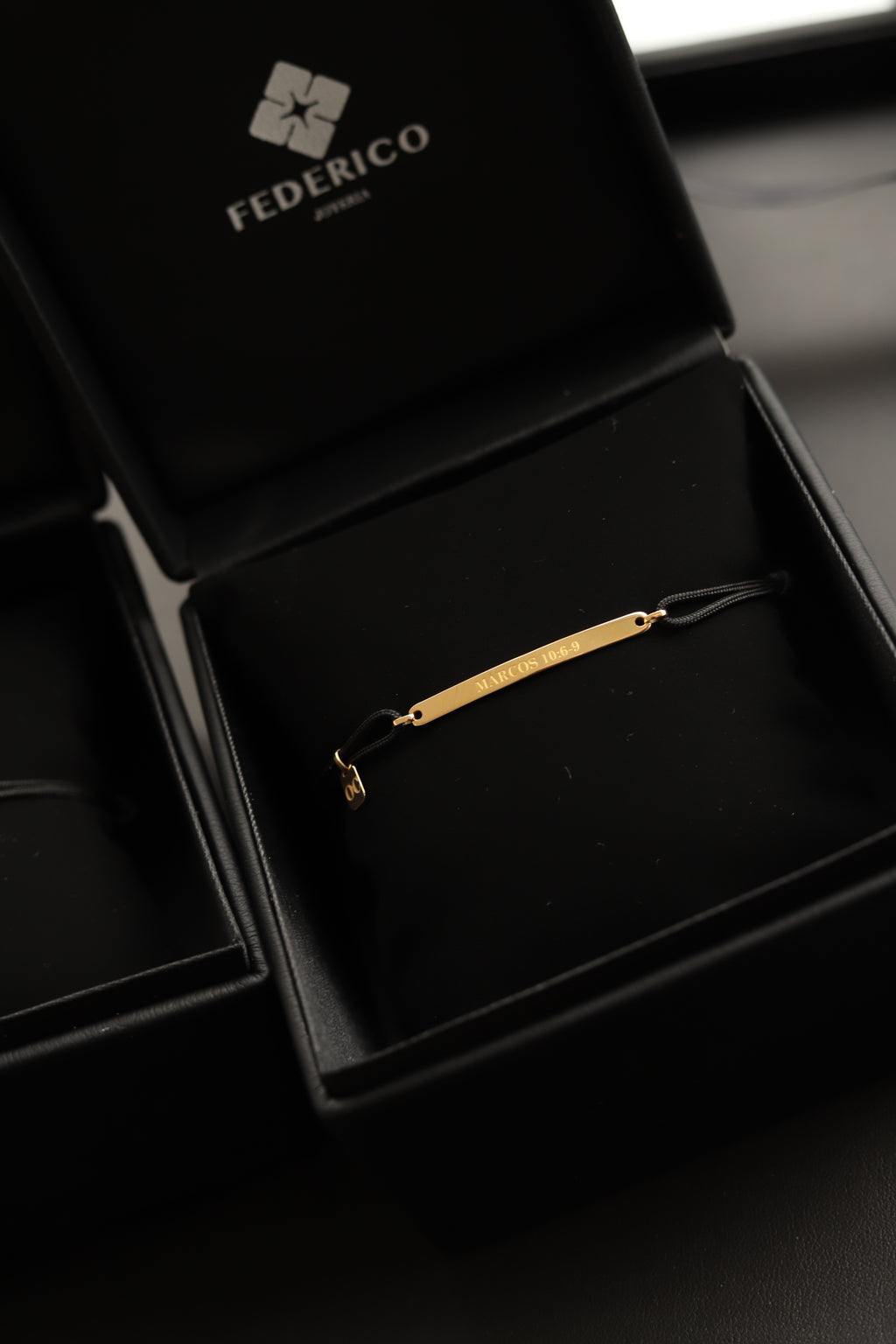 Esclava nombre tag oro 18kt
