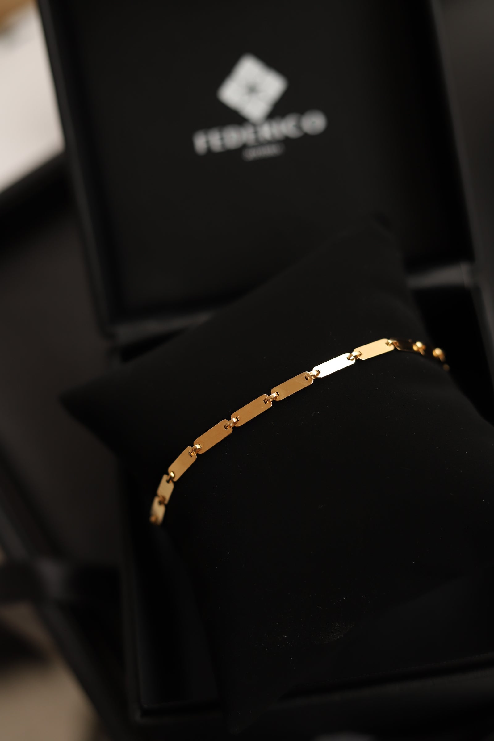 Pulsera tesoro eslabones cadena 18kt
