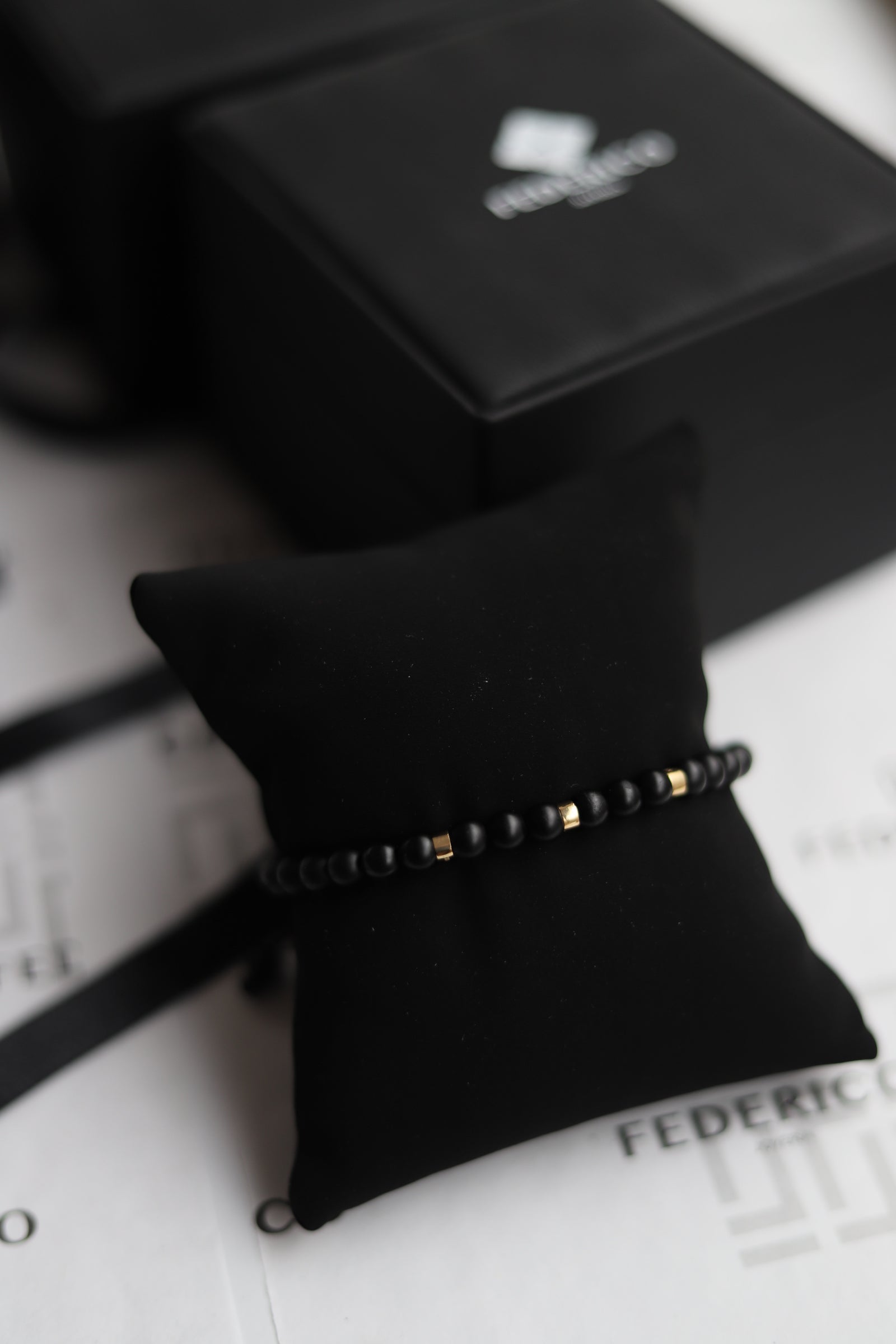 Stone onyx Matte 6mm Gold Hoops Trio