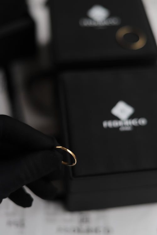 anillo circulo puro anillo básico oro 18kt