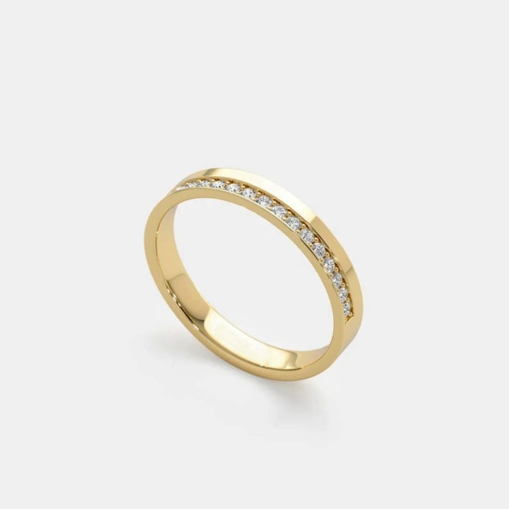 Media Alianza de Eternidad de Diamantes en oro 18KT