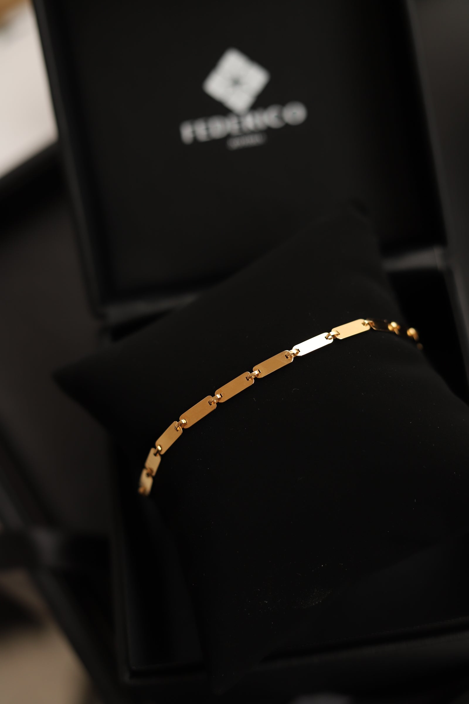 Pulsera tesoro eslabones cadena 18kt