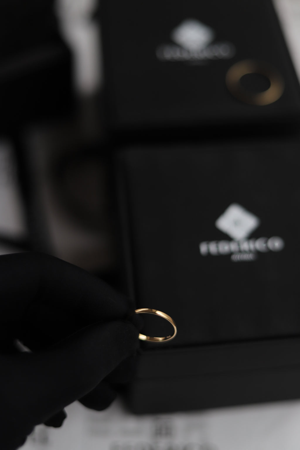 anillo circulo puro anillo básico oro 18kt