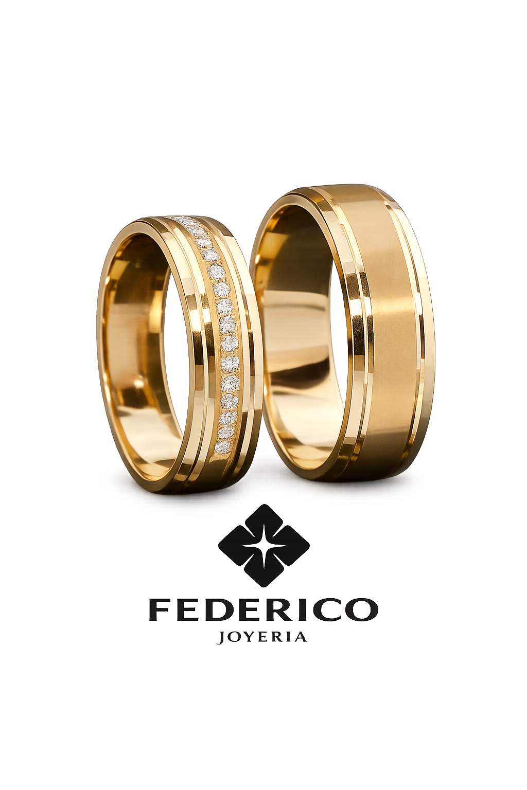 Argollas eterna unión oro 18 kt