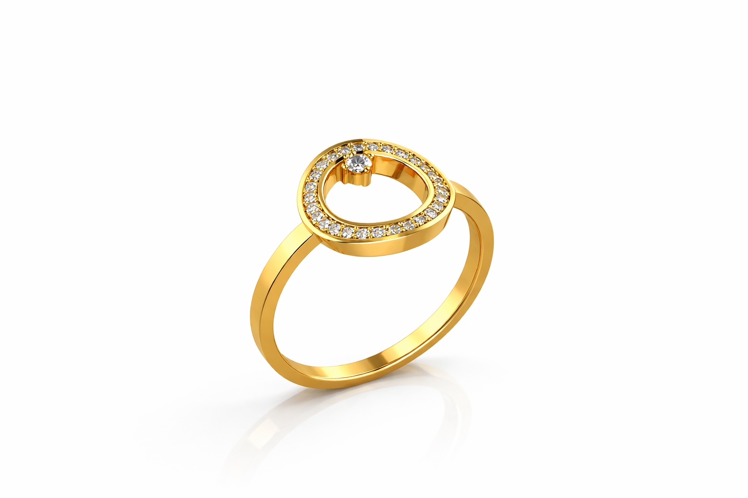 Anillo compromiso Corazón de Luz oro 18 kt