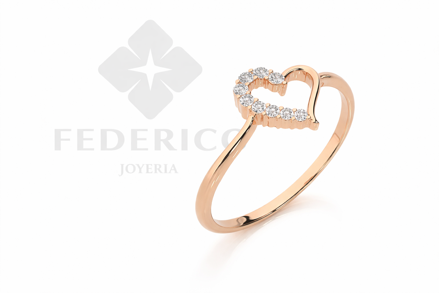 Anillo Corazón Brillante oro 18 kt