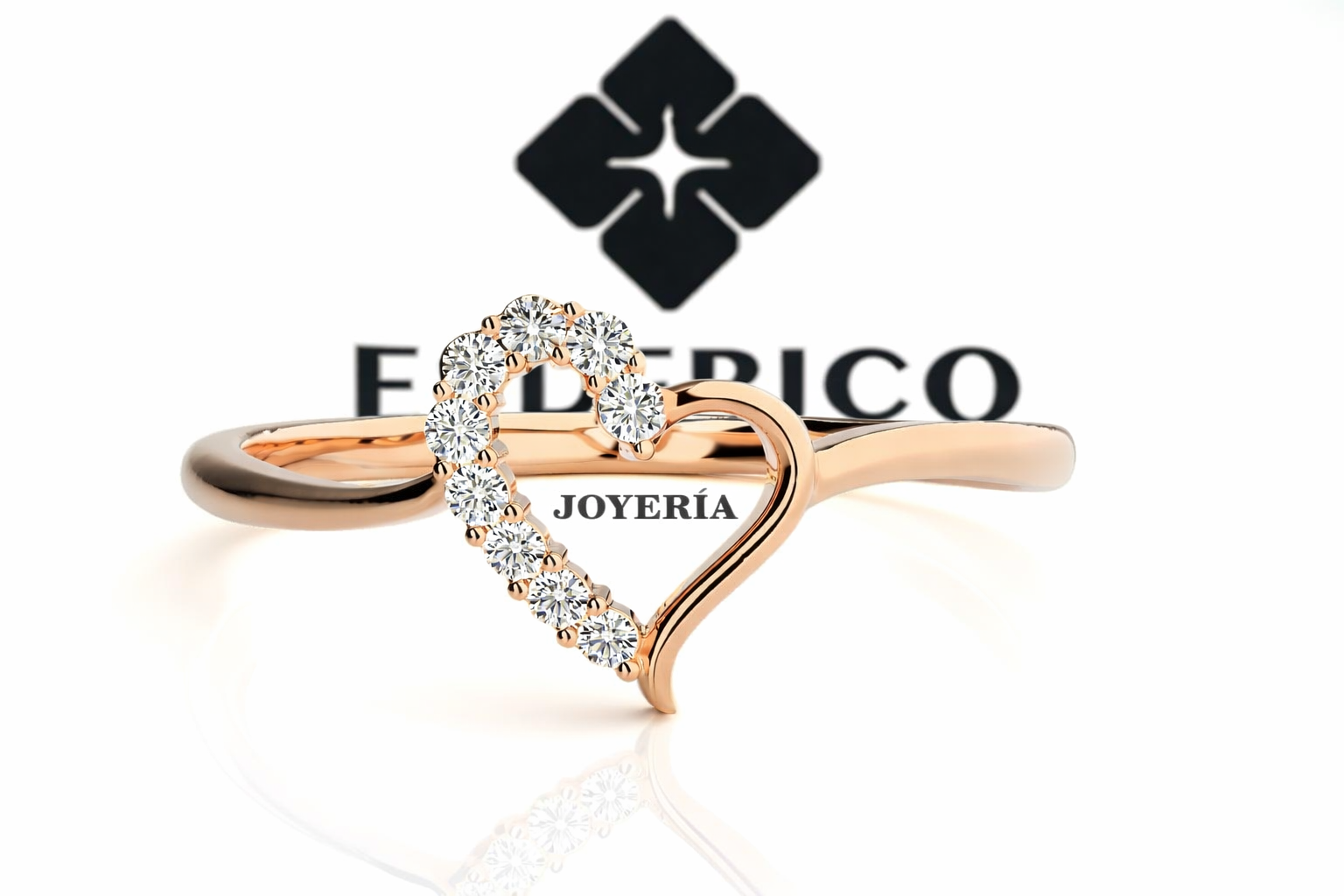 Anillo Corazón Brillante oro 18 kt