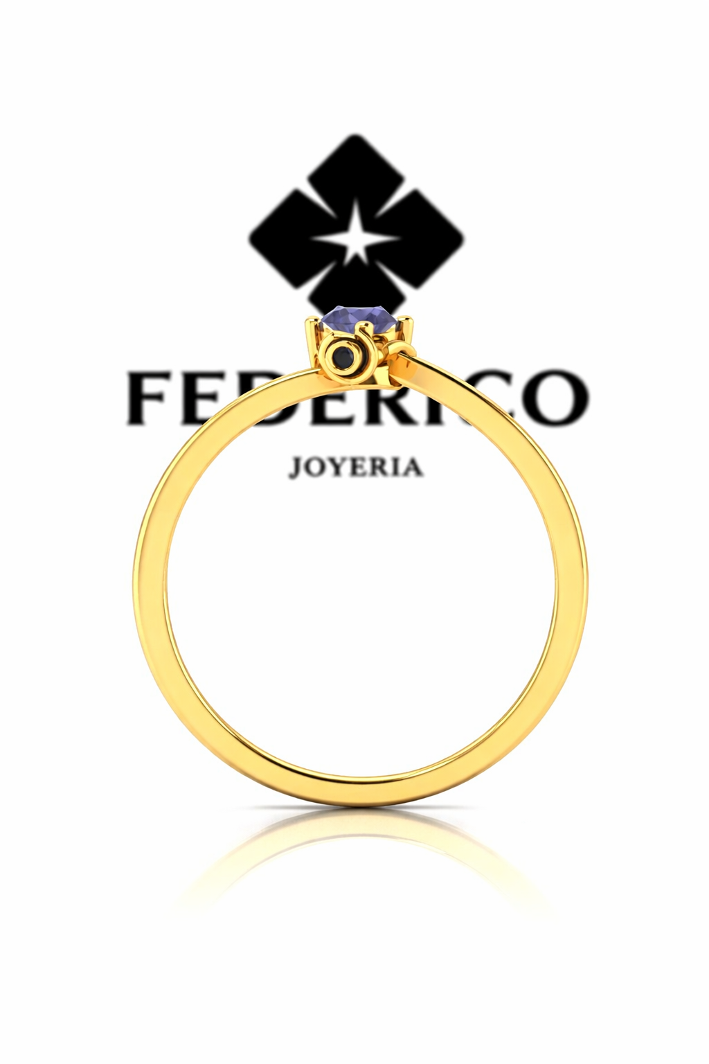 Anillo Azucena Zafiro oro 18 kt