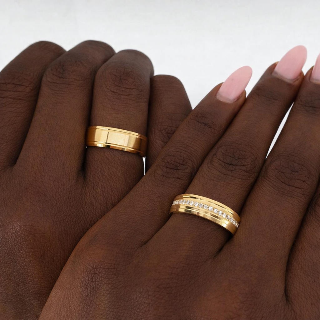 Argollas eterna unión oro 18 kt