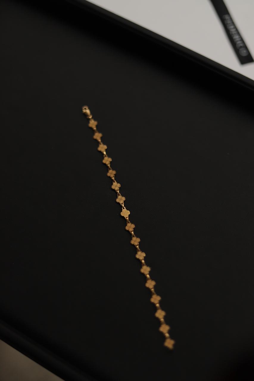 Pulsera Golden Clover 18 Kt
