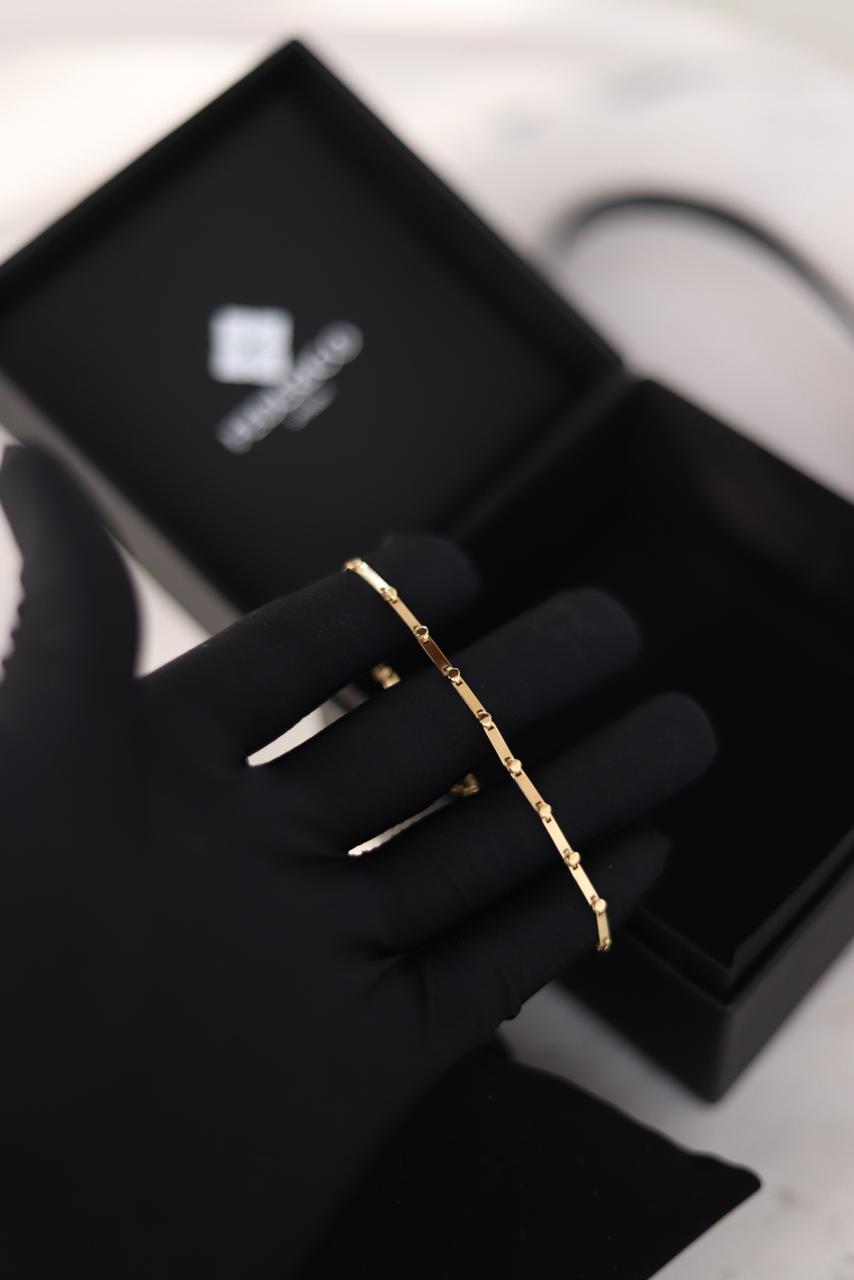 Pulsera espejo oro 18 kt