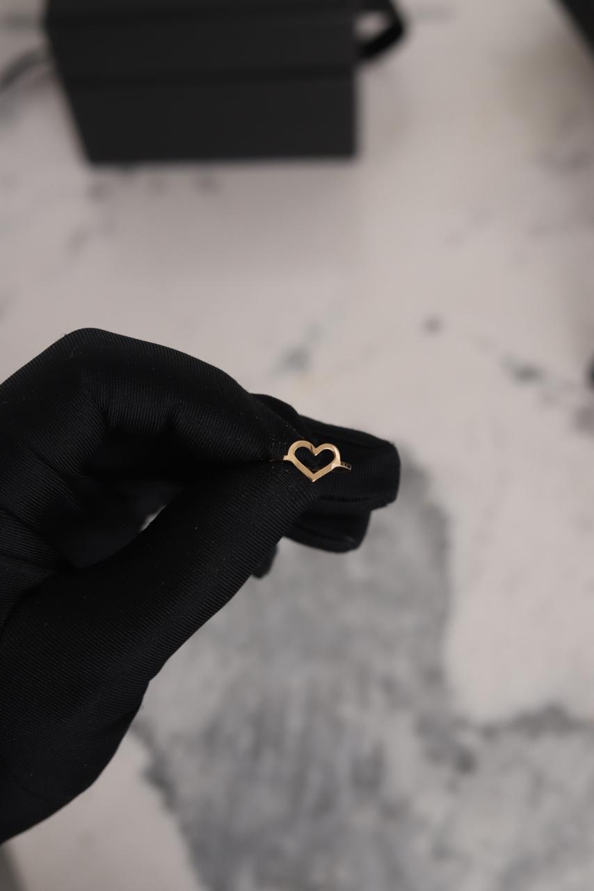Anillo corazon delgado oro 18 Kt