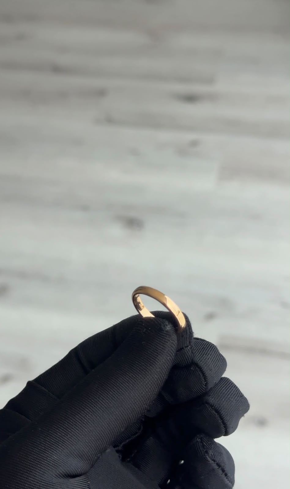 Anillo caña alta oro 18 kt