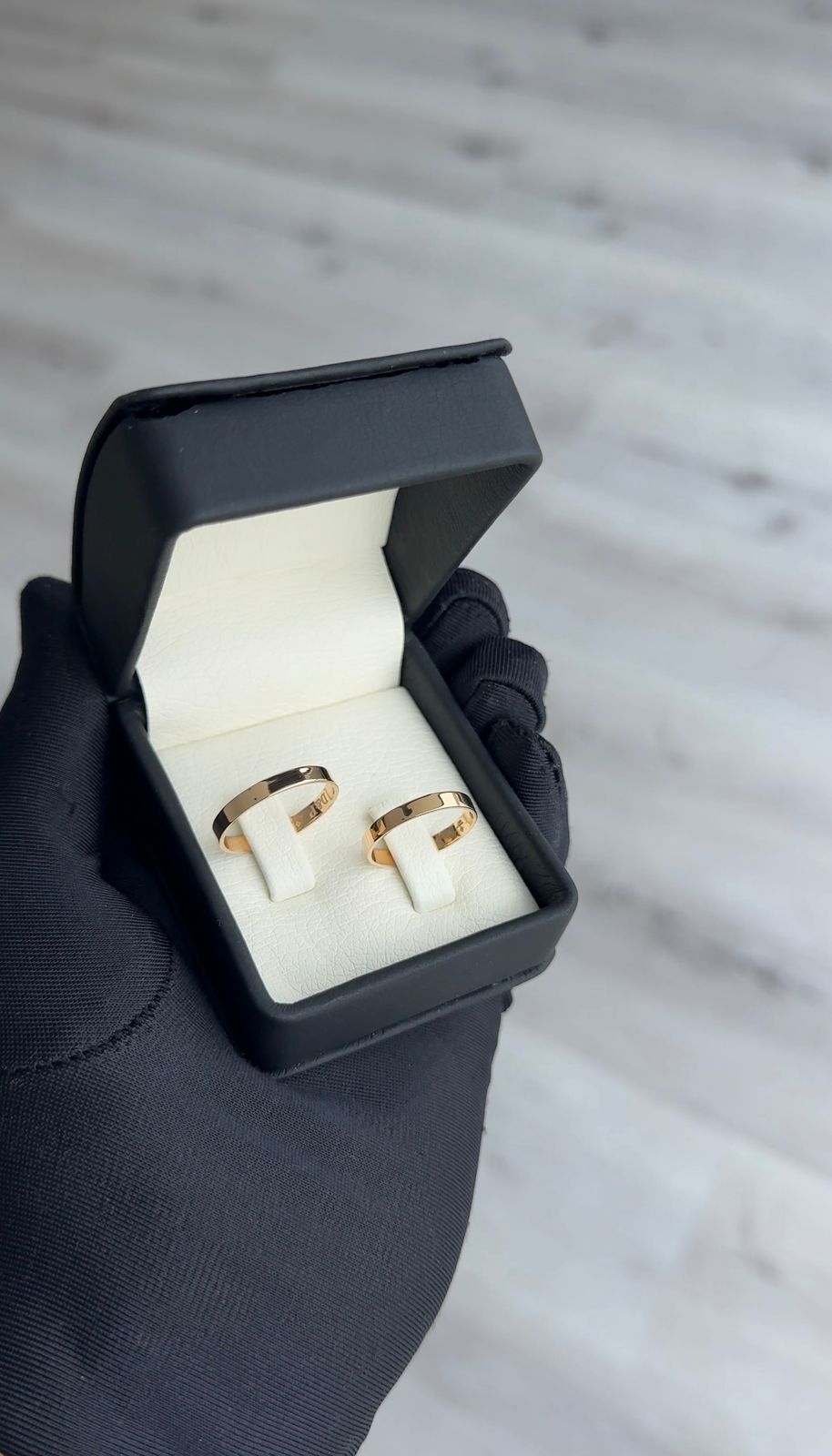 Anillos caña alta oro 18 kt
