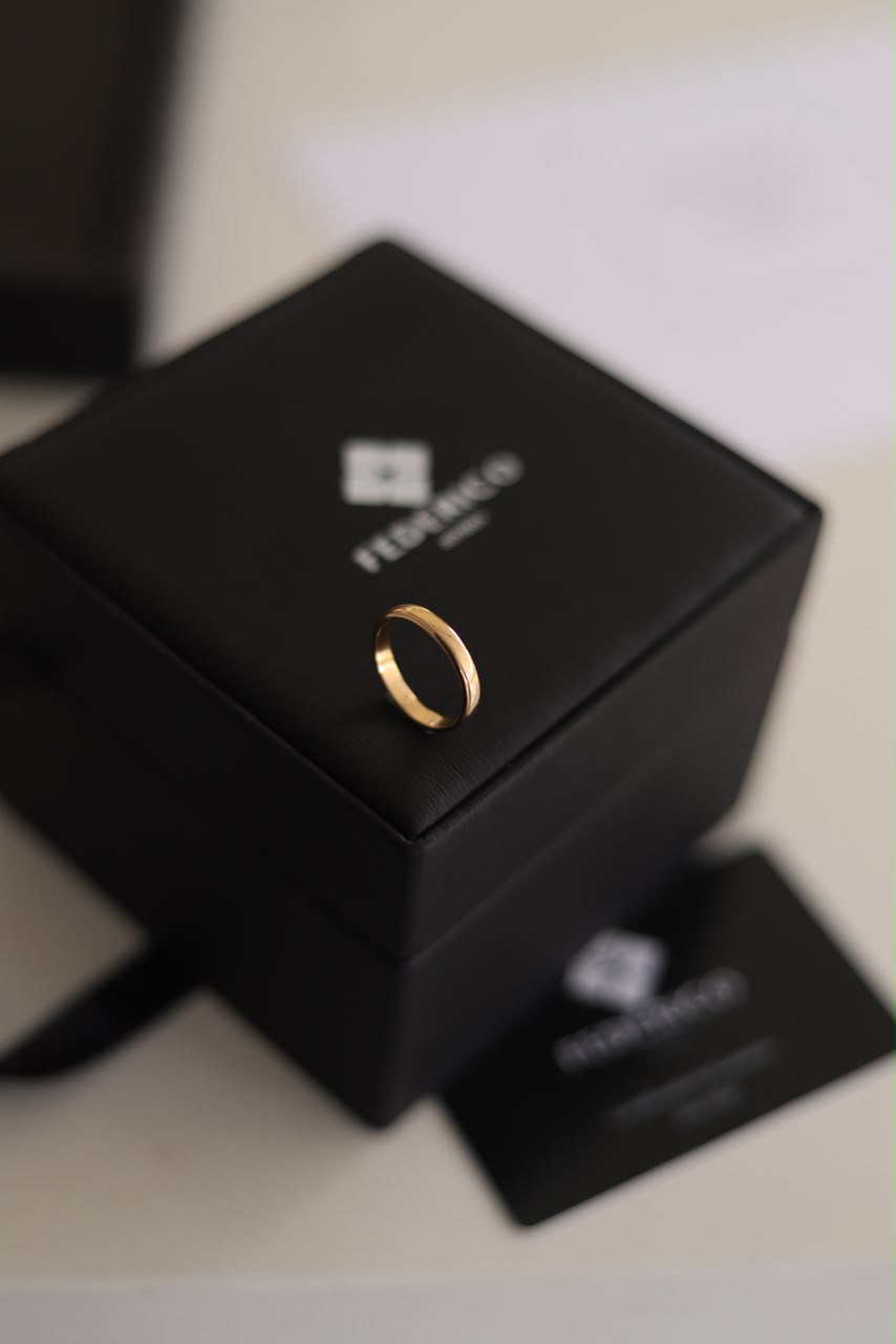 Anillo caña alta oro 18 kt