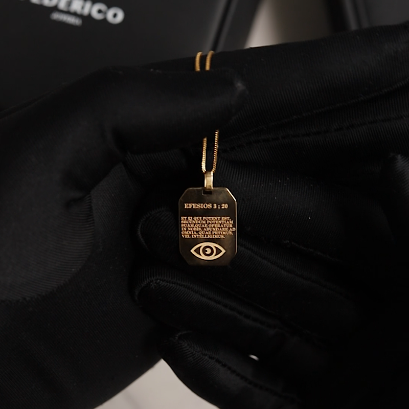 Dije placa militar oro 18kt