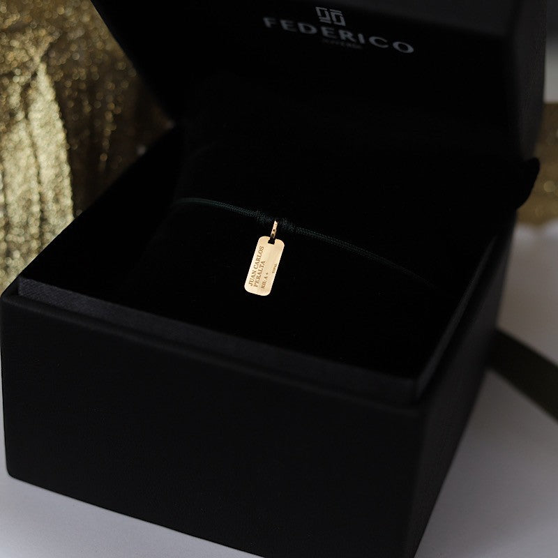 Lazo tag militar 18kt gold bracalet