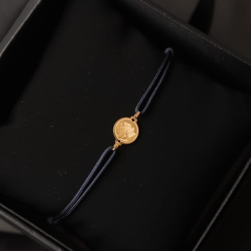 Moneda griega pulsera oro18kt