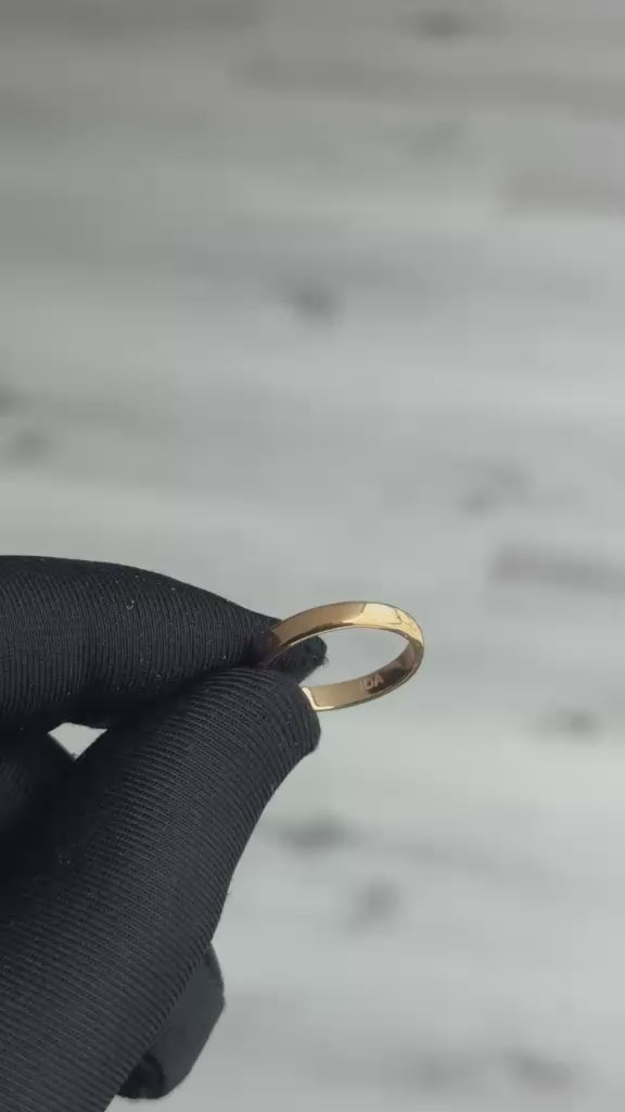 Anillo caña alta oro 18 kt