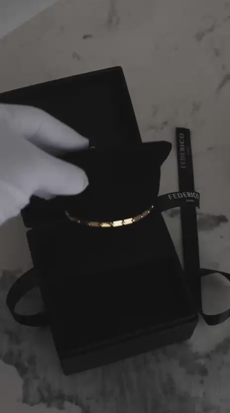 Pulsera Eslabón Lux oro 18
