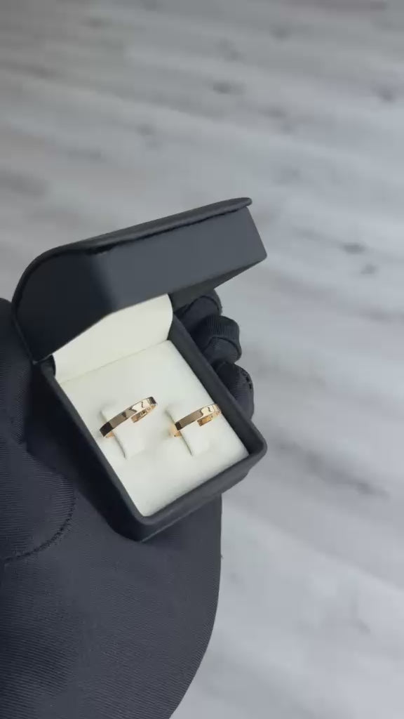 Anillos caña alta oro 18 kt