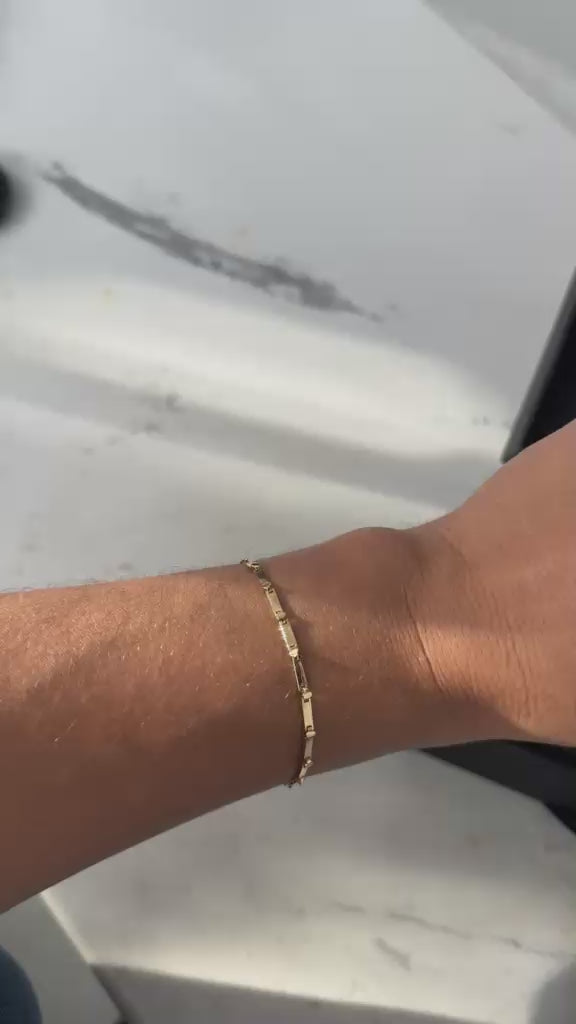 Pulsera espejo oro 18 kt