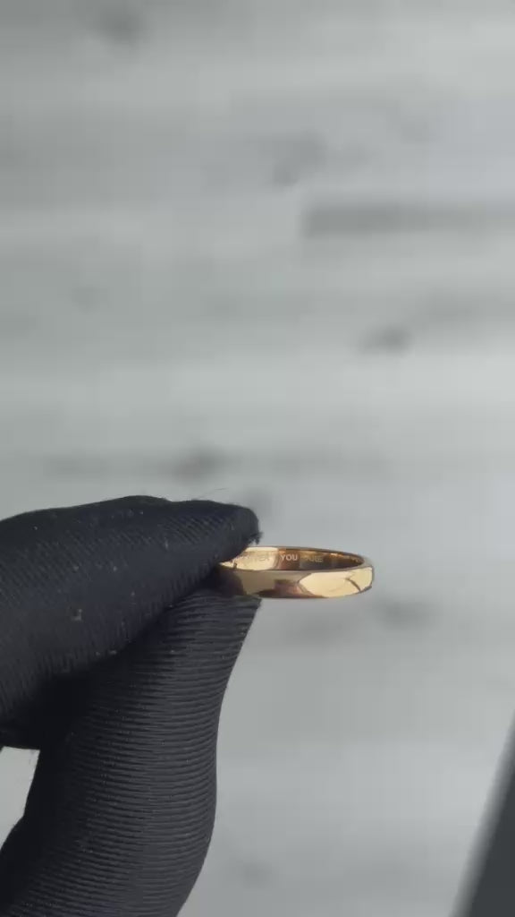 Anillos caña alta oro 18 kt