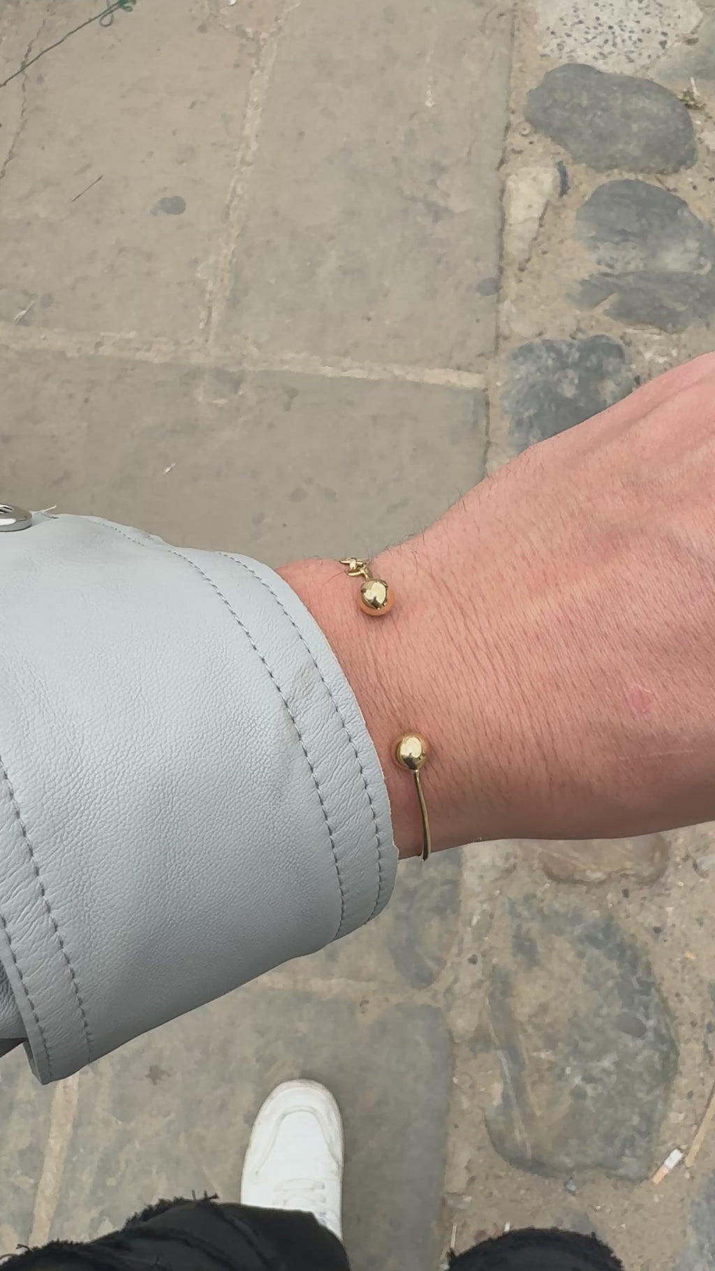 Supremo Doro tag 18KT Gold bracelet cuff