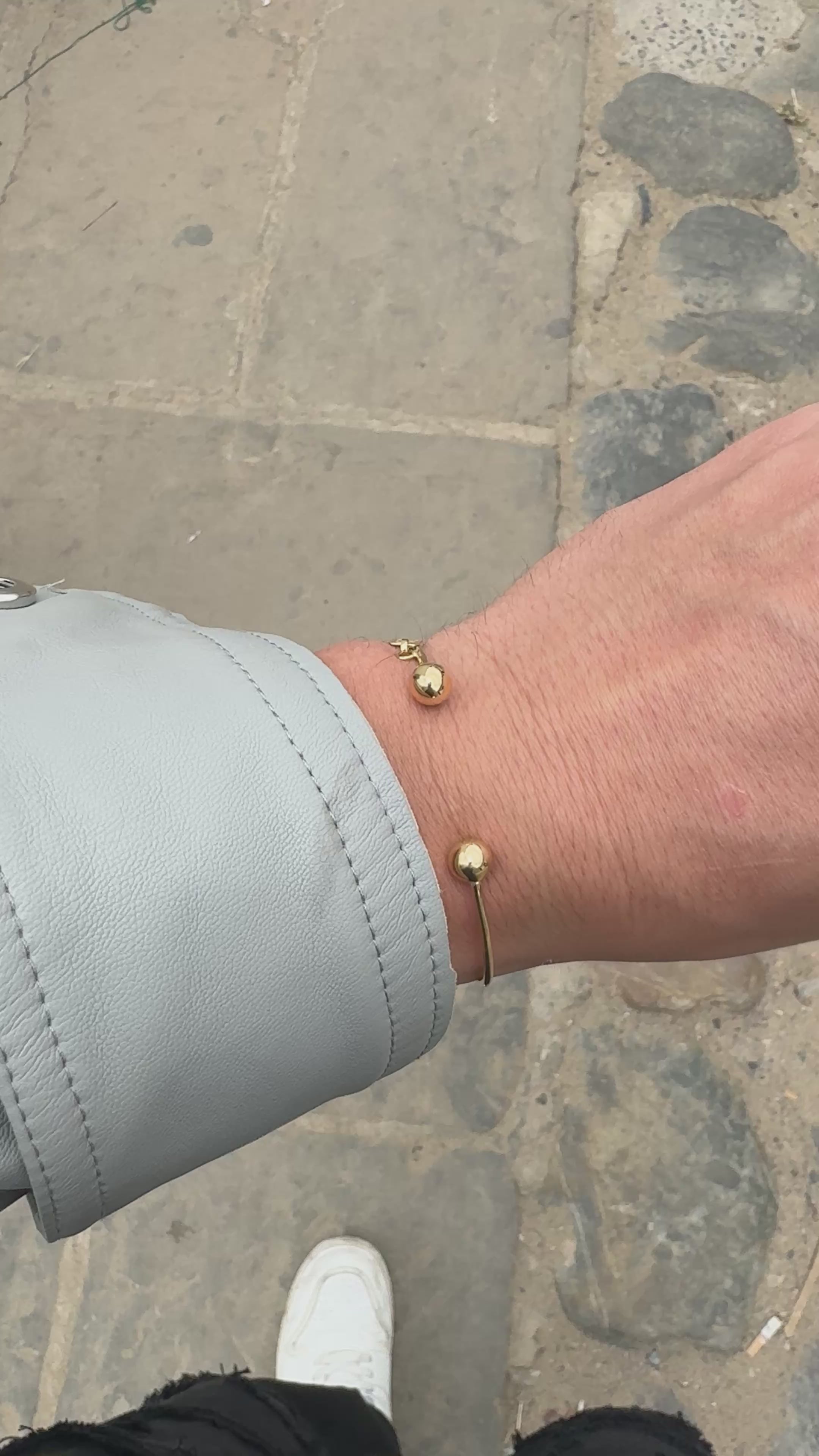Supremo Doro tag 18KT Gold bracelet cuff