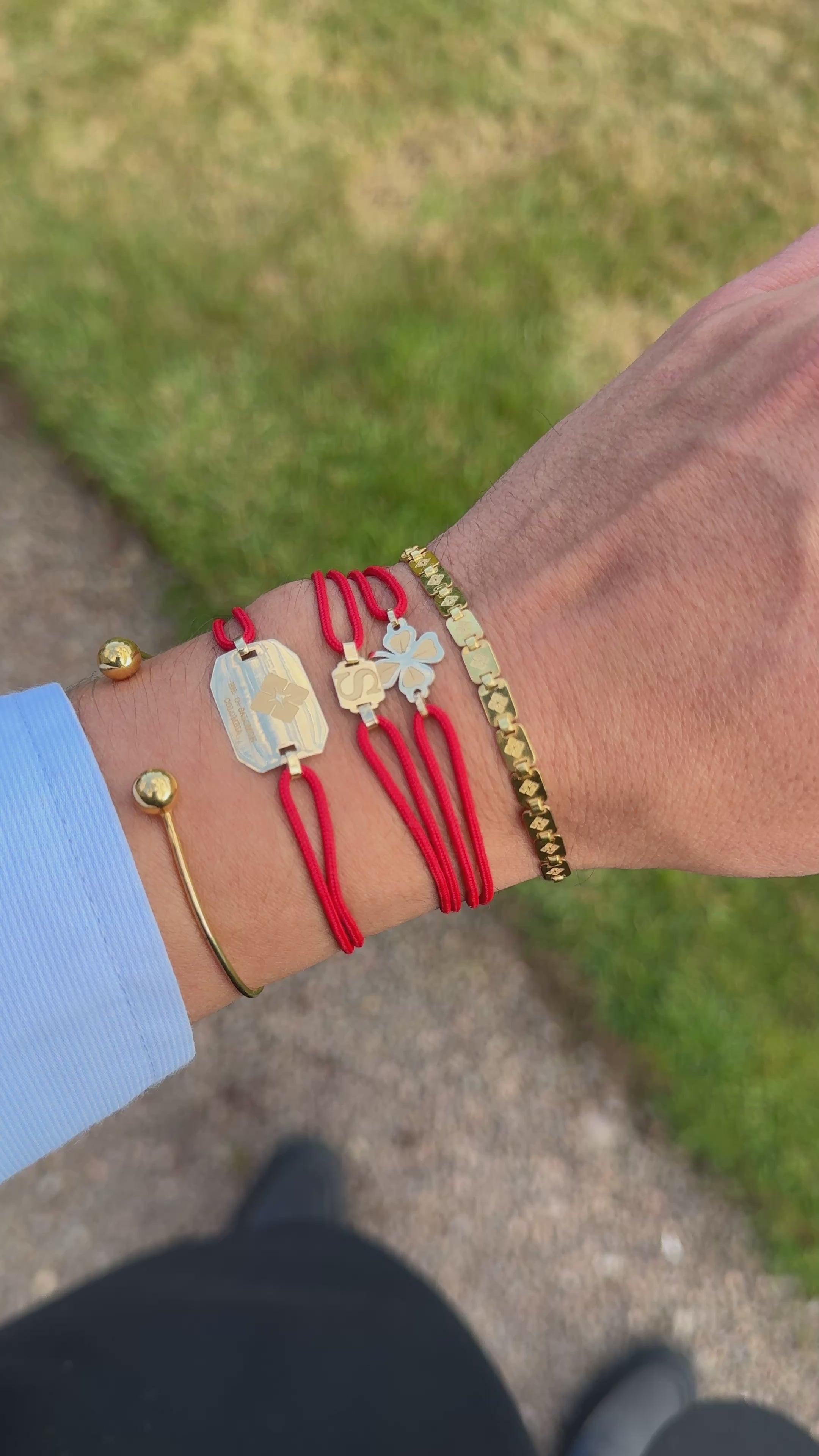 Supremo Doro tag 18KT Gold bracelet cuff