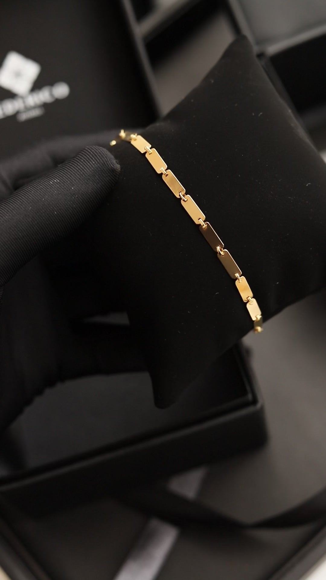 Pulsera tesoro eslabones cadena 18kt