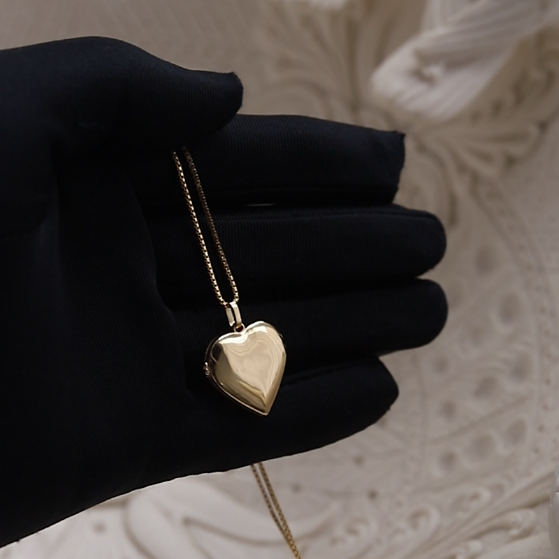 Dije relicario corazón oro solido 18kt