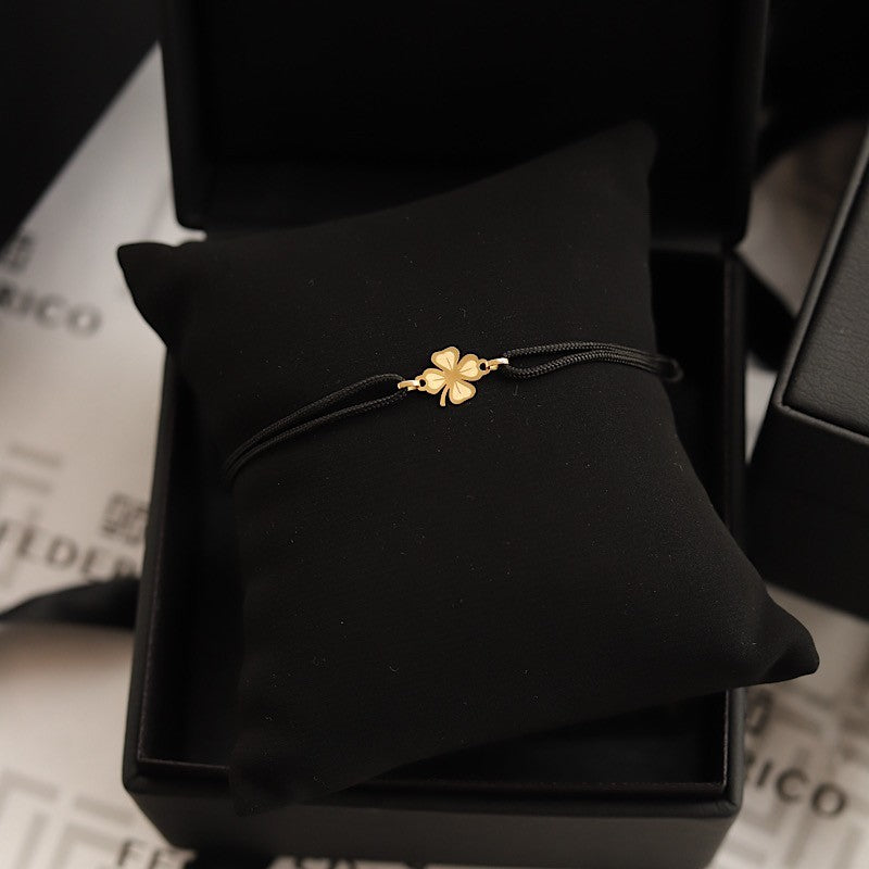 Trebol pulsera aros oro solido 18kt
